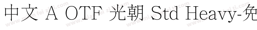 中文 A OTF 光朝 Std Heavy字体转换